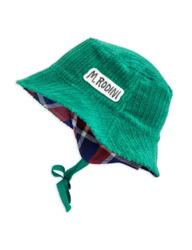 Mini Rodini Corduroy Bucket Hat - Green