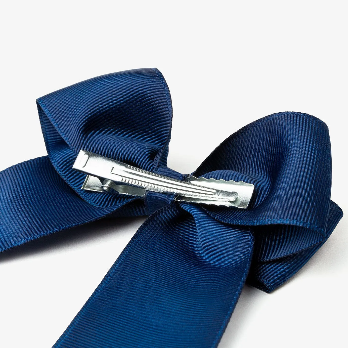 Navy Hair Bow