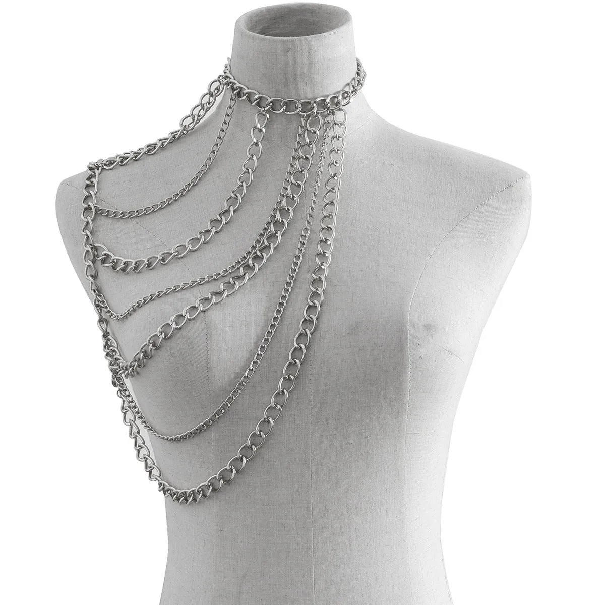 Neck Hanging Chain Clavicle Necklace Sexy Geometric U-Shaped Tassel Shoulder Body Chains