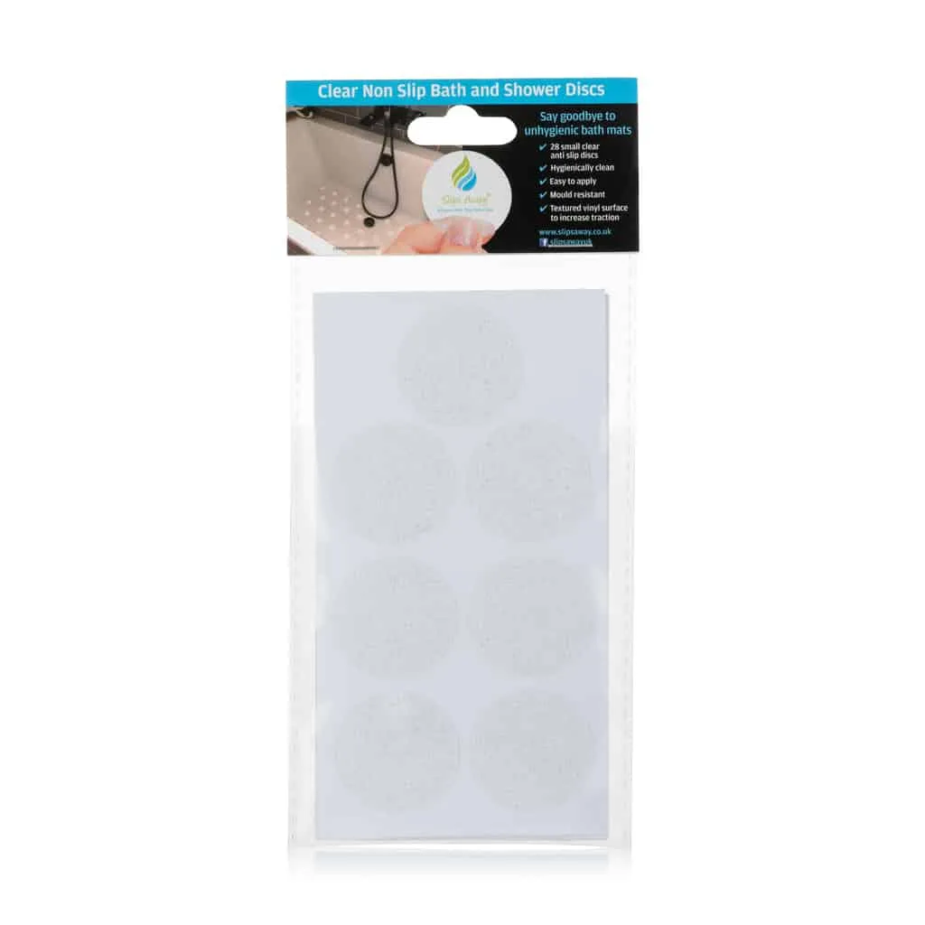 Non Slip Bath & Shower Stickers - 28x Clear Discs