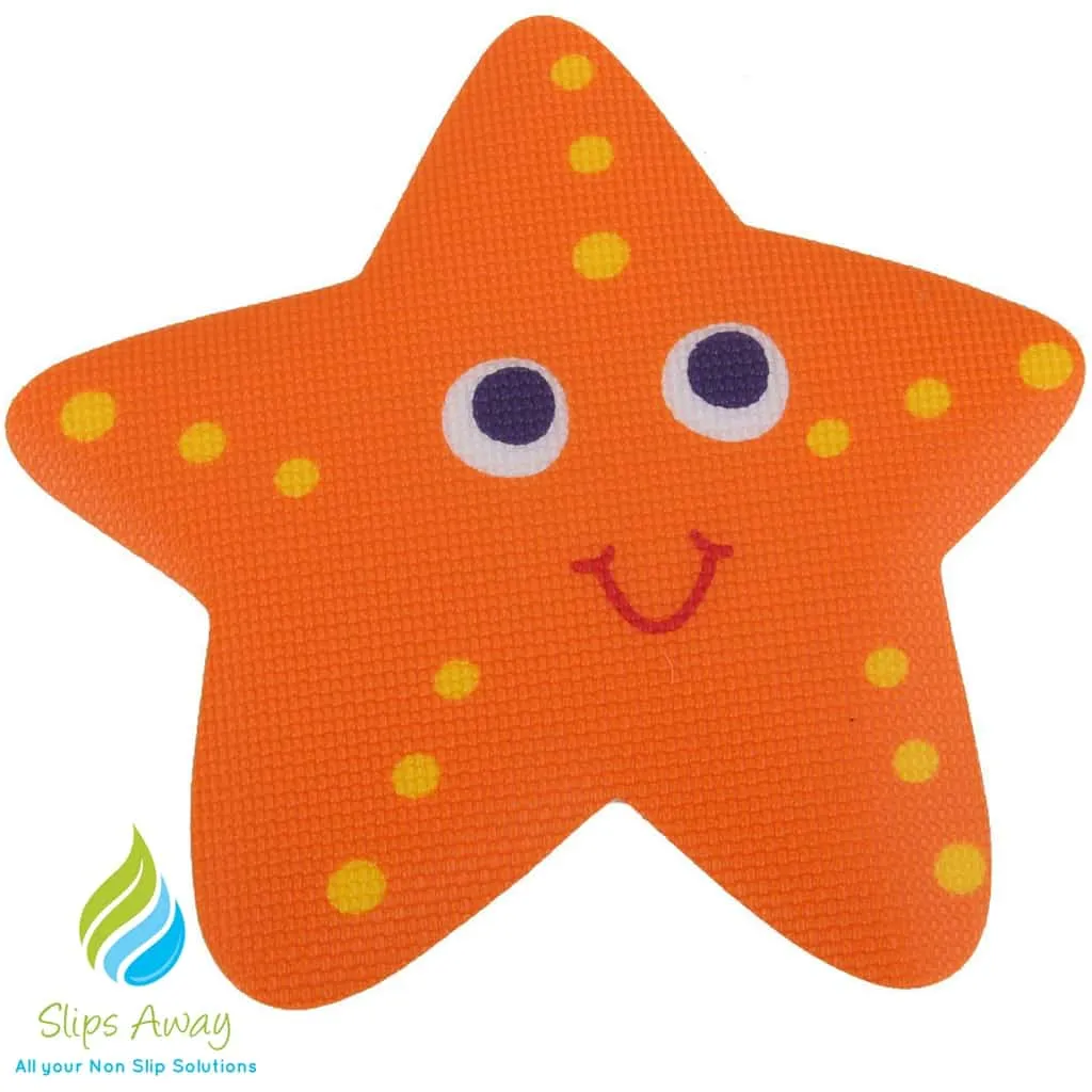 Non Slip Kids & Baby Bath Stickers - Smiley Starfish x5