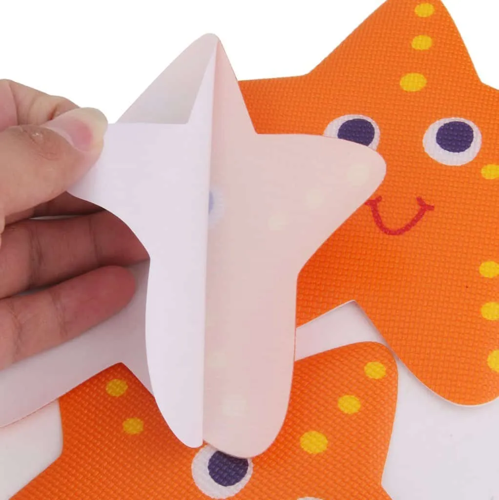 Non Slip Kids & Baby Bath Stickers - Smiley Starfish x5