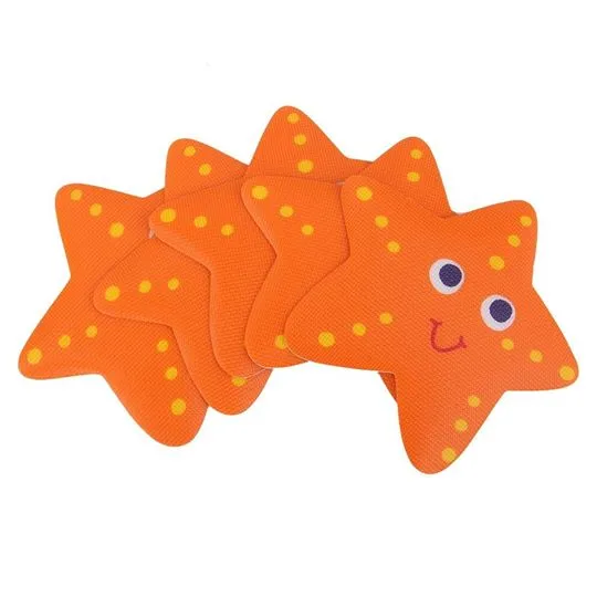 Non Slip Kids & Baby Bath Stickers - Smiley Starfish x5