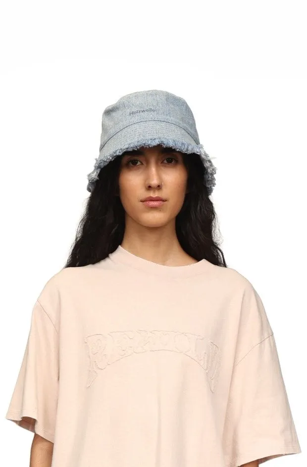 Pafe Denim Bucket Hat - Light Blue