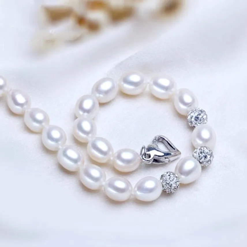 "Allie" - Freshwater Pearl Sterling Silver Bracelet