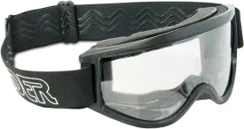Raider 26-001 Black Frame/Clear Lens Impact-Resistant Adult MX Off- Road Goggles