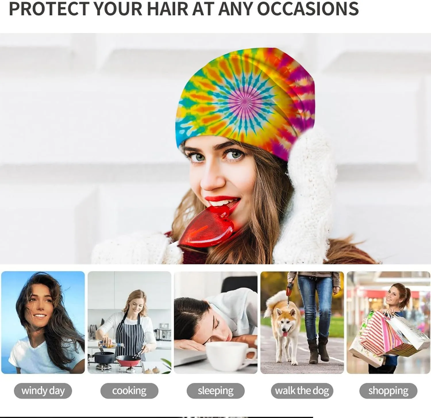 Rainbow Pride Hat,Chemo Headwear for Women for Slouchy Beanie Hat Skull Cap Cancer Headwear Accessories for Women