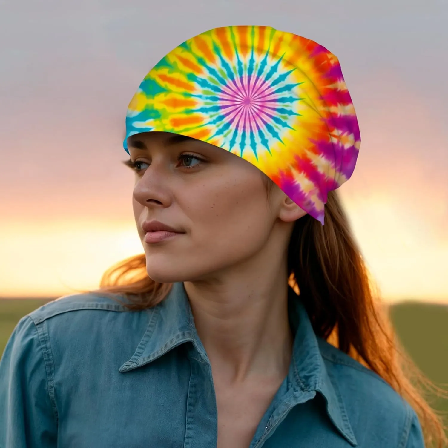 Rainbow Pride Hat,Chemo Headwear for Women for Slouchy Beanie Hat Skull Cap Cancer Headwear Accessories for Women