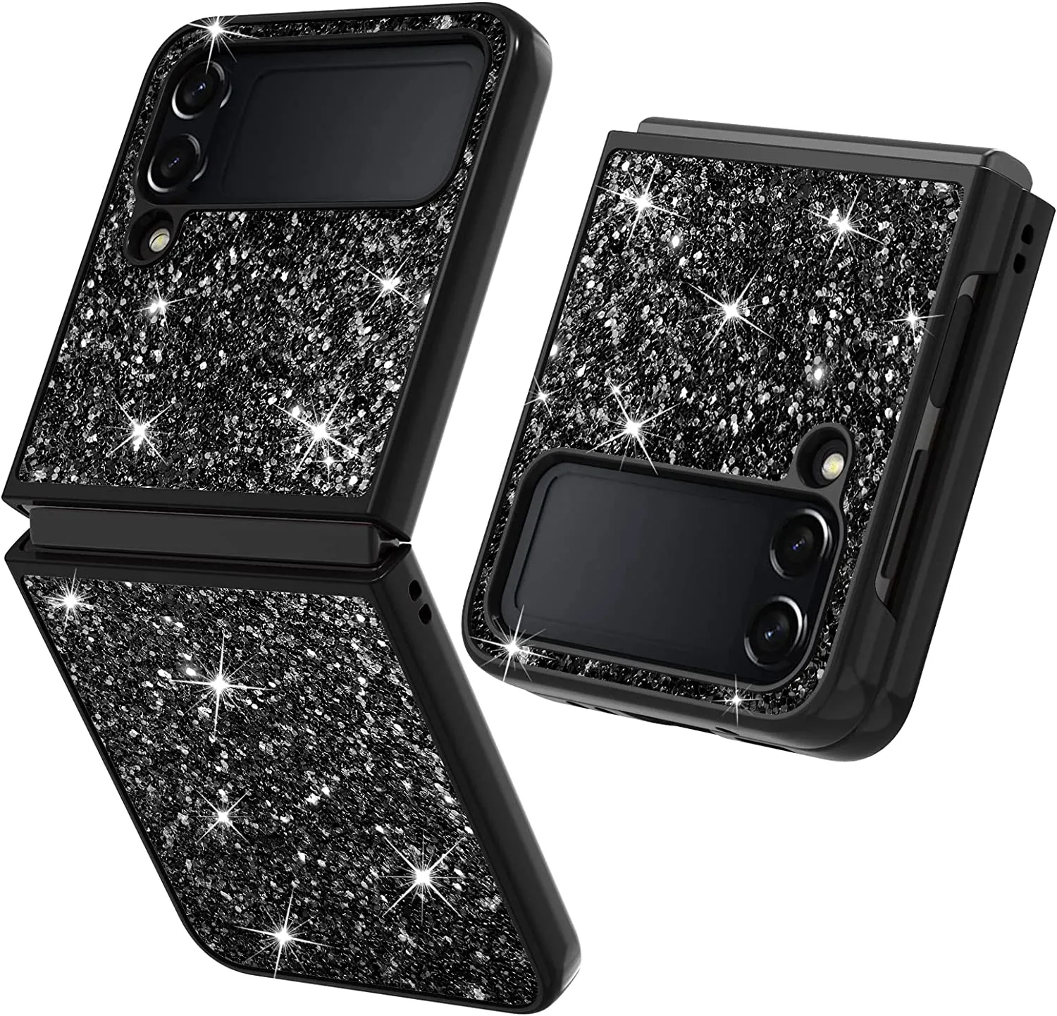 Samsung Galaxy Z Flip 4 Case Bling Glitter Cute Case Women - Blue