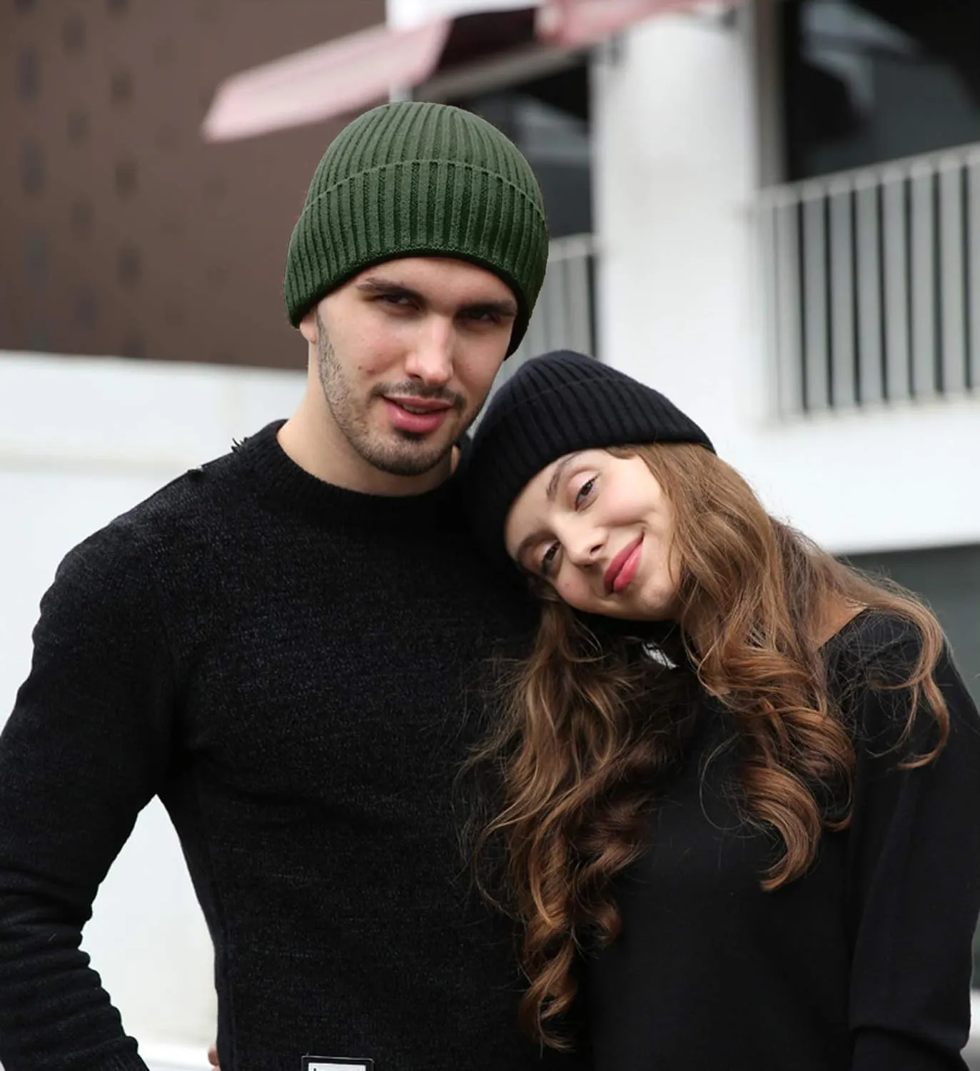 Satin Lined Beanie for Women Men, Womens Silk Lined Beanies, Wool Knit Cuffed Warm Winter Hats Skull Cap