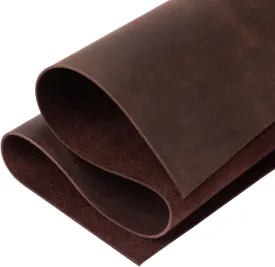 Shkira 12''X24'' Genuine Dark Brown Leather Sheets for Crafts - Tooling Leather Square - 2.0MM Thick Genuine Top Full Grain Oil Tan - Thick Cowhide Pieces Square