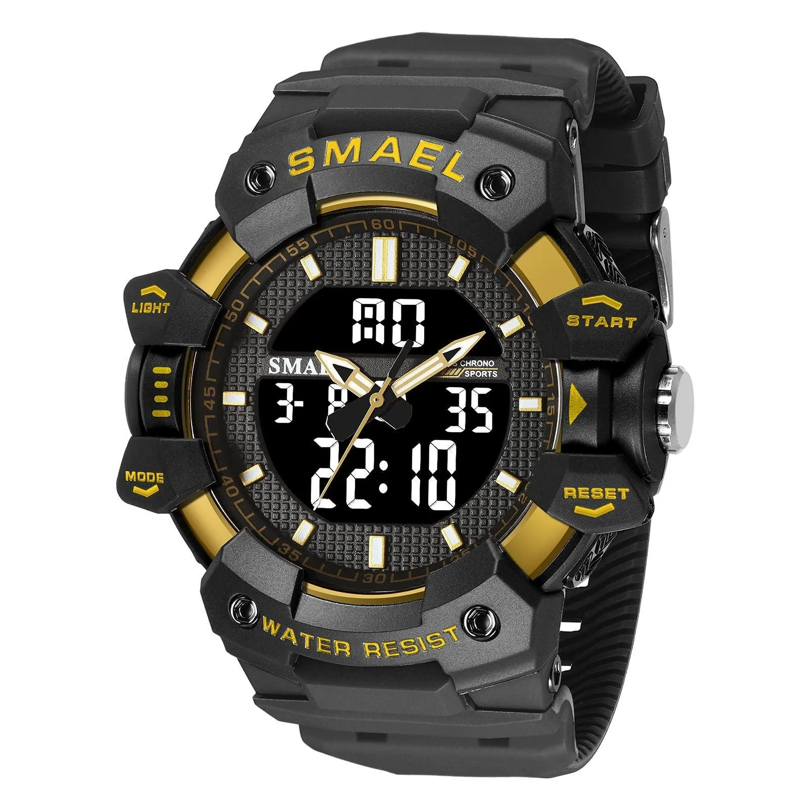 SMAEL Analog Digital Waterproof Sports Watch For Men 8080