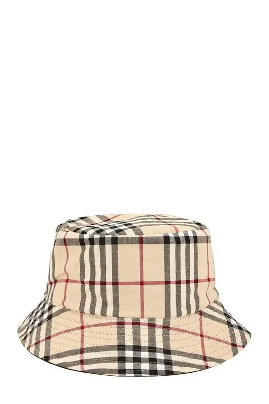 Unisex Vintage Check Bucket Hat. You can wear this hat for any occasion.