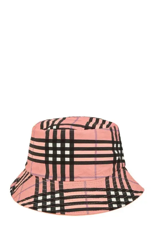 Unisex Vintage Check Bucket Hat. You can wear this hat for any occasion.