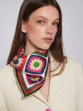 Vilagallo Mini Ganny Square Silk Scarf