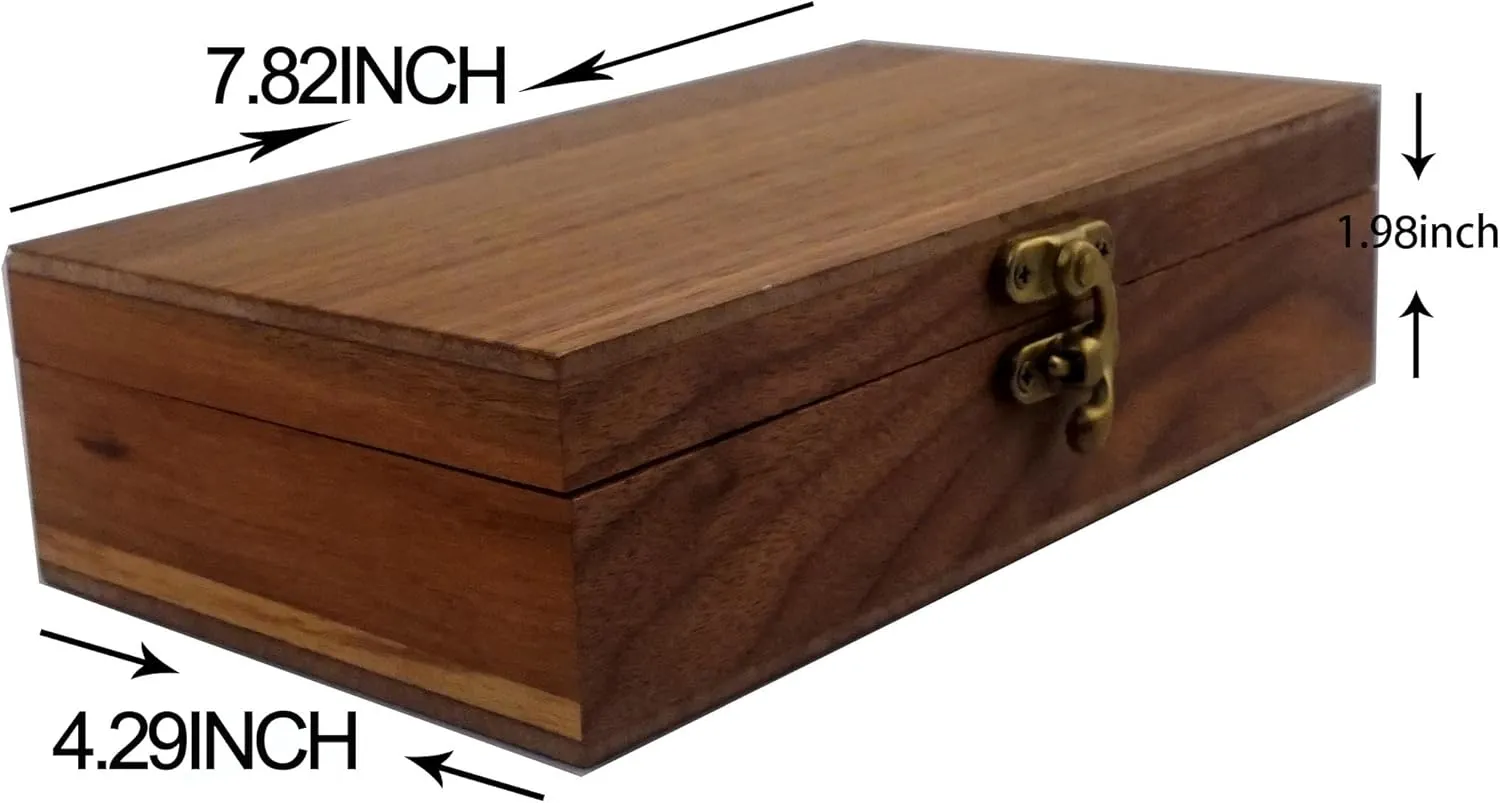Walnut Handmade Walnut Partition Wooden Box for Keepsakes, Photos, Jewelry Ring Wedding Gift Box