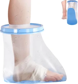 Waterproof Foot Cast Cover for Shower Adult Shower Boots for Foot after surgery with Non-Slip Bottom Cast Protector for Surgery Bandage Dressing Wound [2025 Reusable]