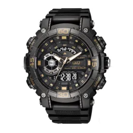 WW1087 Q&Q Dual Time Sports Fiber Belt Watch GW87J004Y