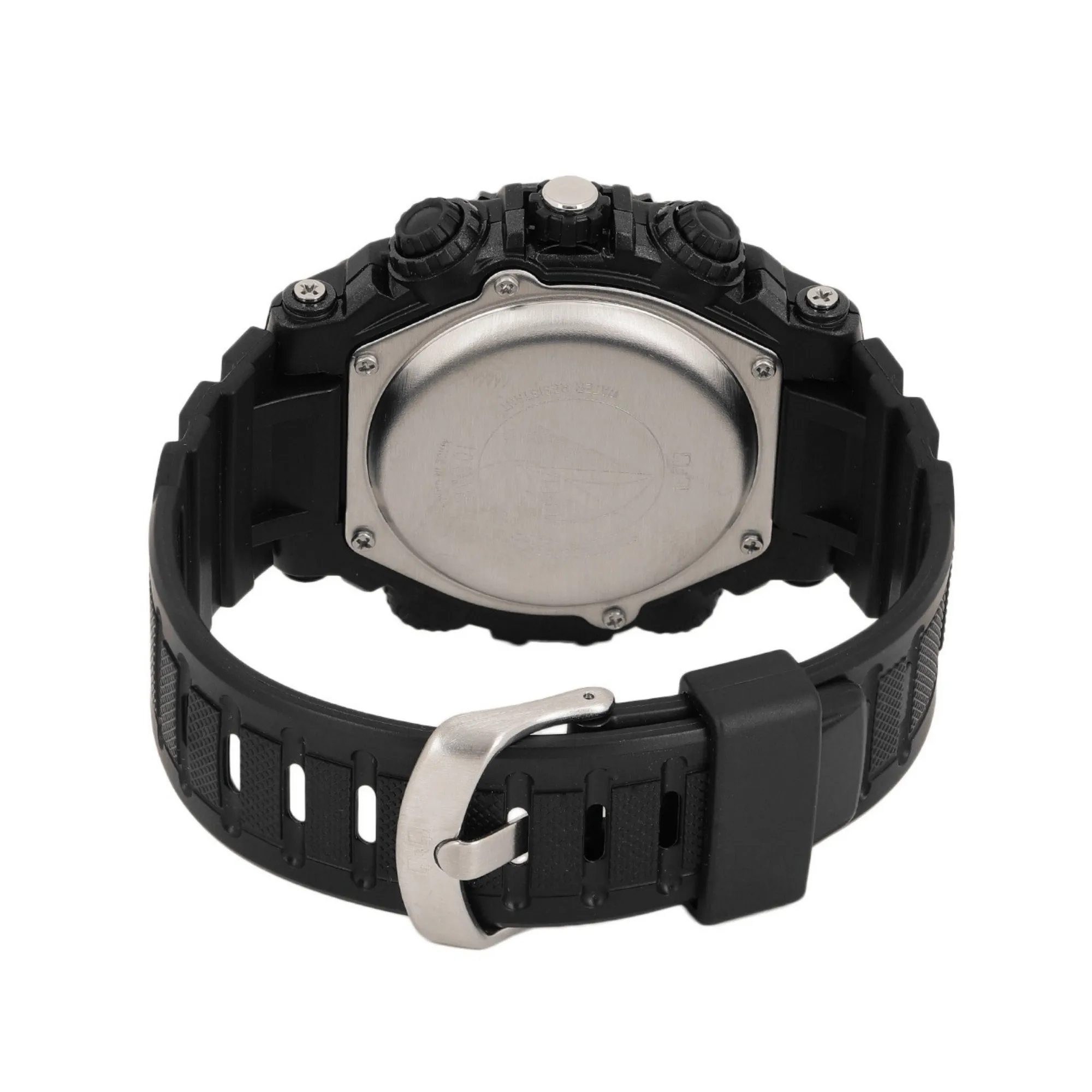 WW1087 Q&Q Dual Time Sports Fiber Belt Watch GW87J004Y
