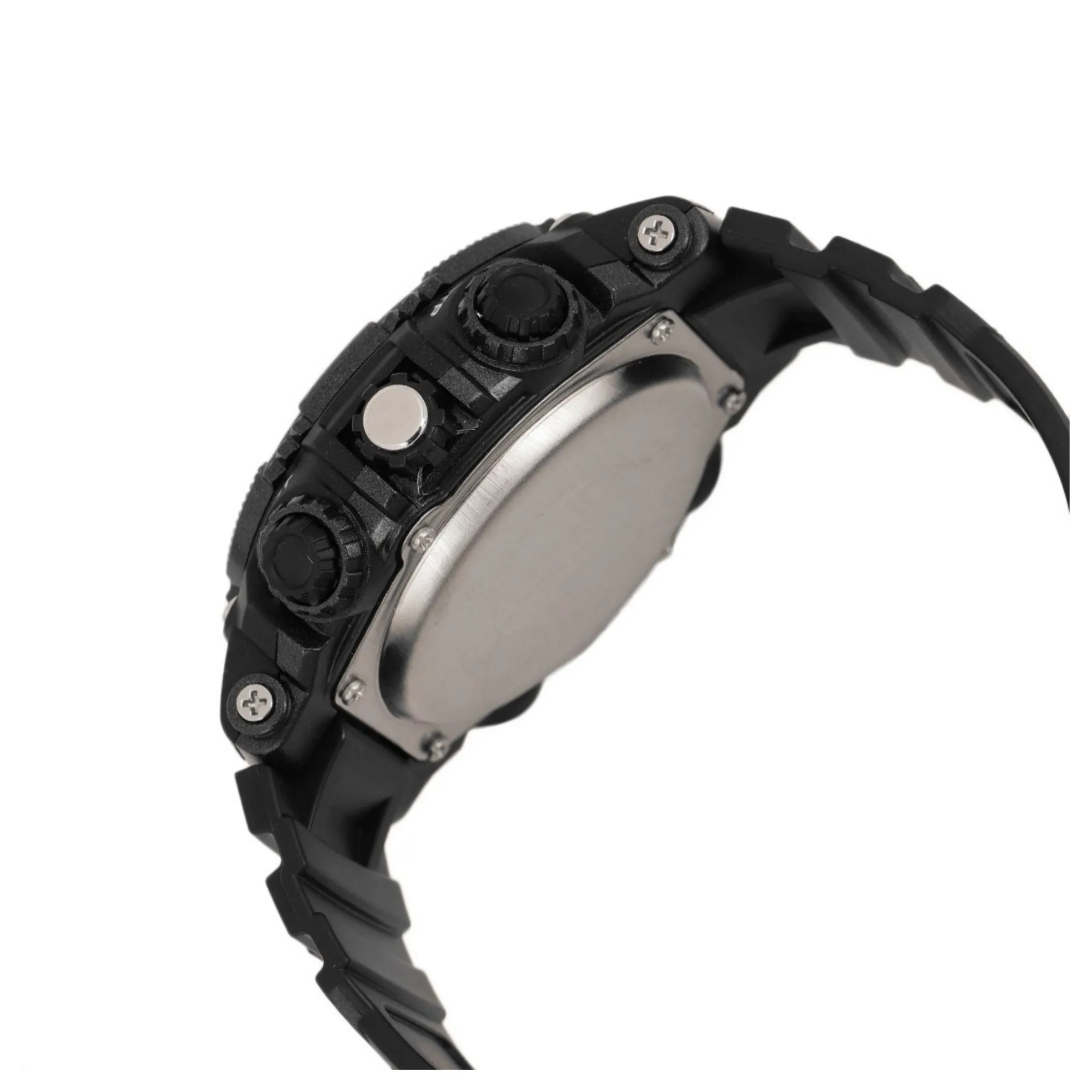 WW1087 Q&Q Dual Time Sports Fiber Belt Watch GW87J004Y