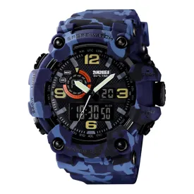 WW1542 SKMEI Sports Camouflage Dual Time Fiber Belt Watch 1520