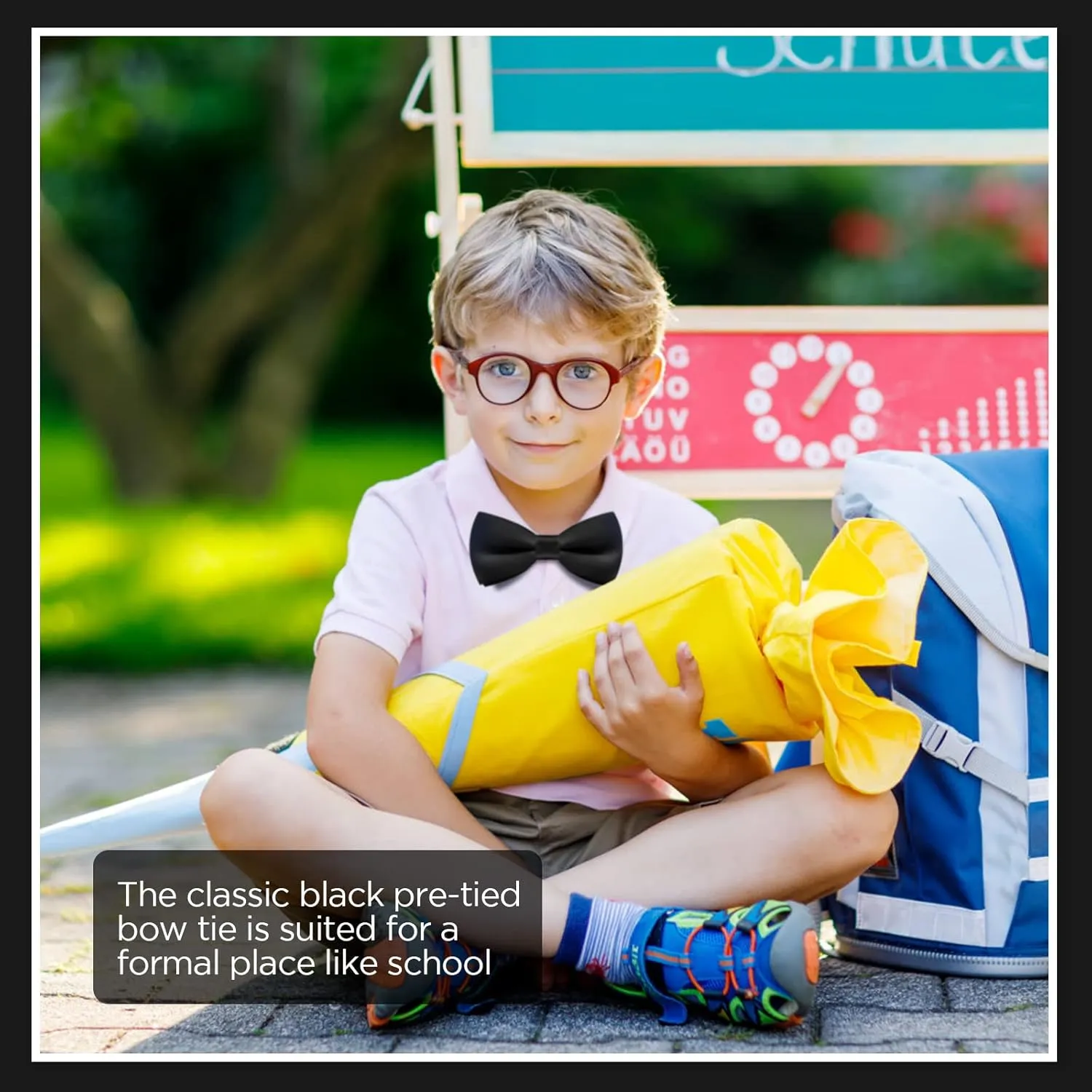 YASUOA Kids Bow Tie - Boy's Pre-tied Adjustable Neck Bowtie for Party