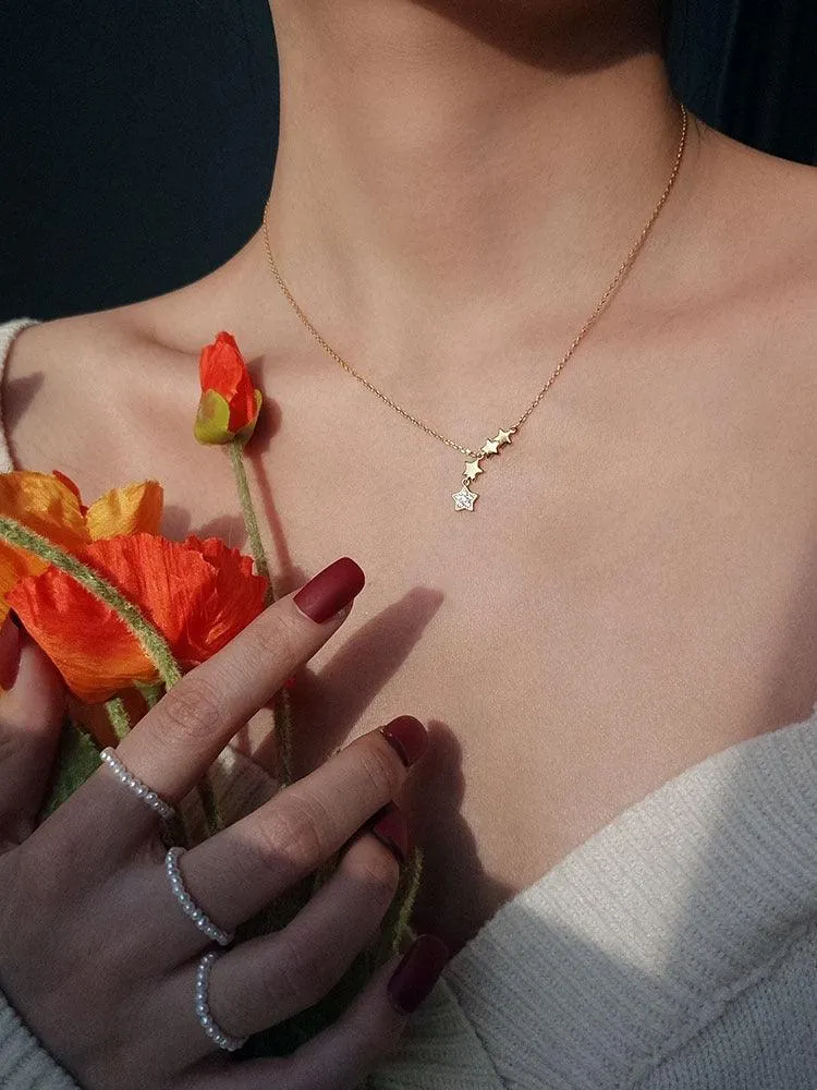 Zircon Clavicle Chain Necklace