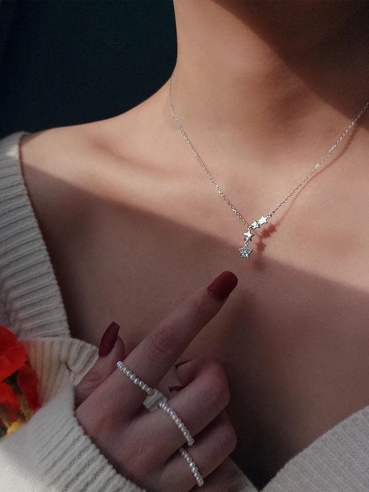 Zircon Clavicle Chain Necklace