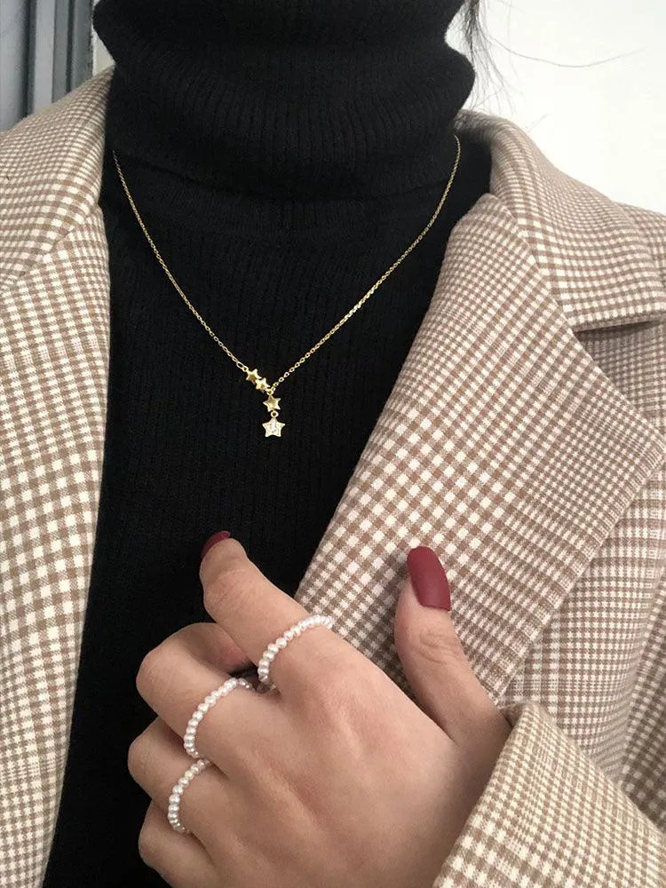 Zircon Clavicle Chain Necklace